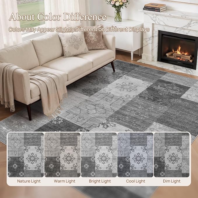 UERMEI 5x7 Area Rug for Living Room - Image 7