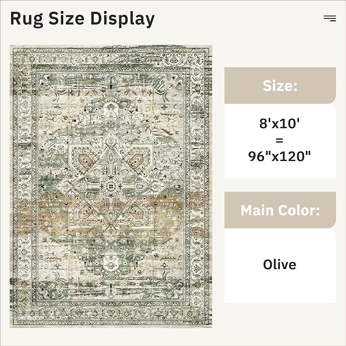 Soalmost Washable Area Rug 8x10 Large Soft Rugs - Image 4