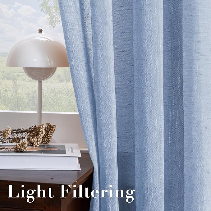 H.VERSAILTEX Linen Curtains Natural Blended Curtain Panels - Image 5