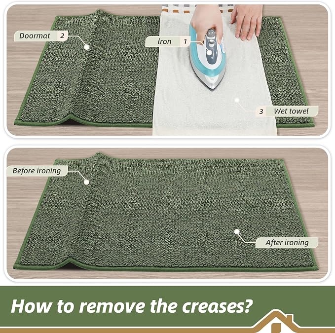 BEQHAUSE Dirt Trapper Door Mat 20" x 48", Non-Slip Washable Doormats, Low - Image 9