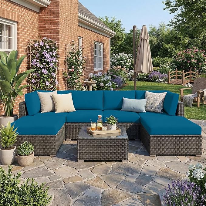 Waterproof Outdoor Cushion Covers, Stretch Patio Slipcovers | UV Resistant - Image 2