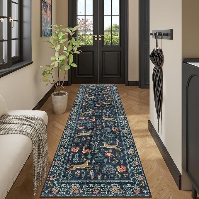 DUKINO 2x12 Washable Runner Rug, Non Slip Animal Rug - Image 7