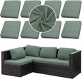 8PCS Patio Cushion Covers.Patio Furniture Couch SeatSlipcovers | Washable by SUKAIKEQA