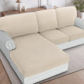 H.VERSAILTEX Sectional Couch Covers 3 Pieces Sofa Seat Cushion Covers L Shape by HVERSAILTEX
