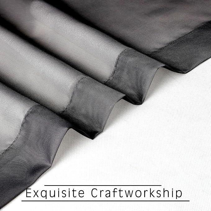 45 Inches Length Black Sheer Curtains - Image 6