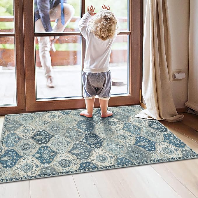 Lahome Moroccan Trellis Front Door Mat Indoor Entrance, 2x3 Rugs - Image 5