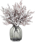 JAKY-Global Babys Breath Fabric Cloth Artificial Flowers 12 Bundle European Fake Silk Plants Decor Wedding Party Decoration Bouquets Real Touch DIY Home Garden (Silver 12pcs)
