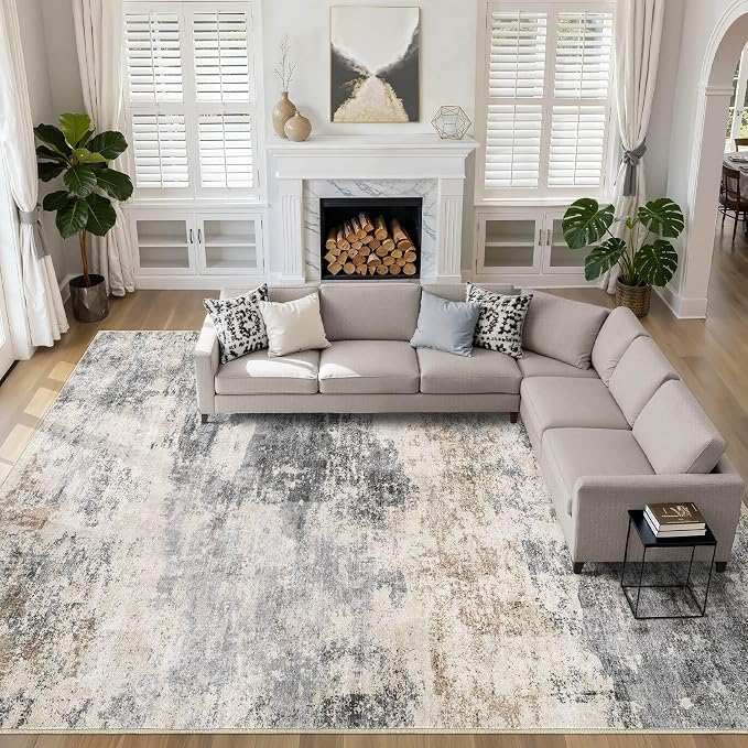 LOONGRUG 10x14 Area Rugs Washable Large Neutral Modern Living Room Rug | by LOONGRUG