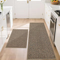 BEQHAUSE Kitchen Rugs and Mats 2PCS Non-Slip, Taupe | Kitchen Mats by BEQHAUSE