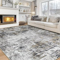 8x10 Area Rugs for Living Room Bedroom Dining Room Washable Black Gold | Soft by Aelenmu
