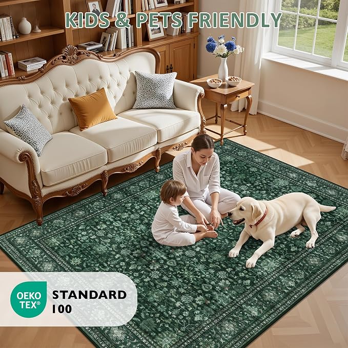 5x7 Area Rugs Living Room: Washable Rug - Image 9
