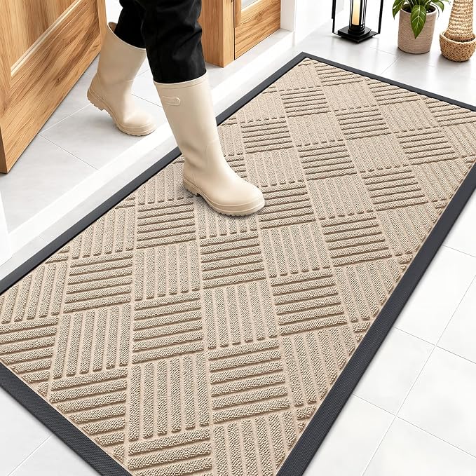 OLANLY Front Door Mat Outside Entrance 47x23, Waterproof Heavy-Duty Doormat | by OLANLY