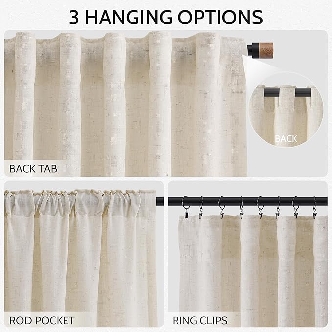 Birch Beige Curtains 90 Inches Long - Image 2