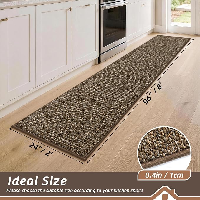 BEQHAUSE Kitchen Runner Rugs 24"x96", Kitchen Mats - Image 2