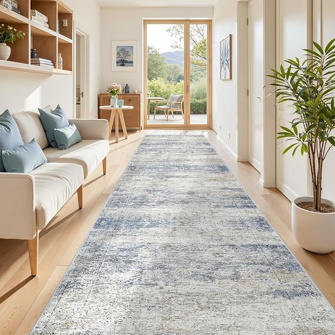 3x16 Runner Rug Non Slip, Washable Hallway Runner Rug, Living Room, Extra Long by Restydon