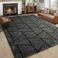 6x9 Large Dark Grey Fluffy Soft Area Rug Non-Slip by ModernHomeDecor