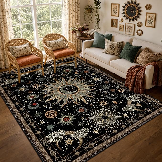 Vacuum-Friendly, 7x9 Washable Area Rug by meejou