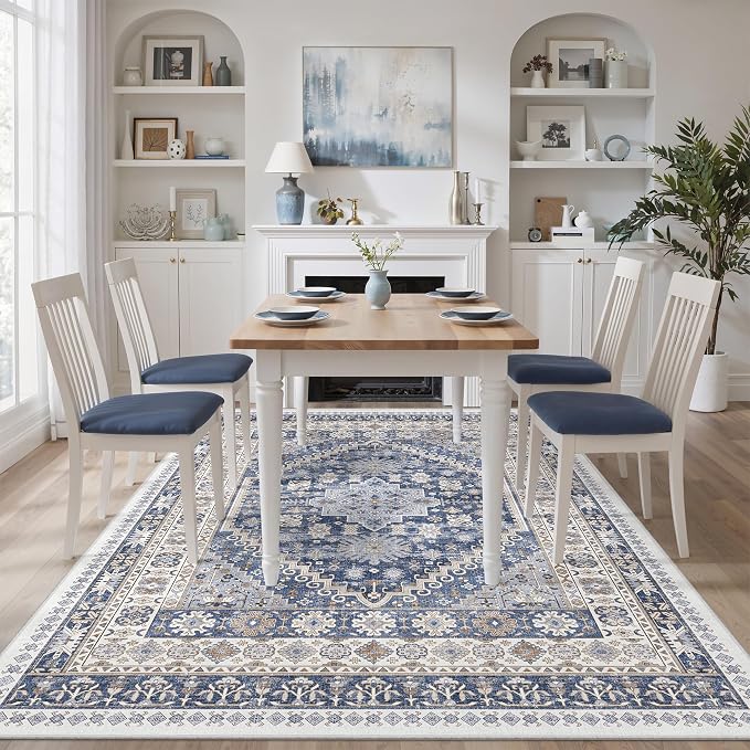 6x9 Area Rugs for Living Room, Large Washable Rug, Dining Room, Low Pile - Image 8