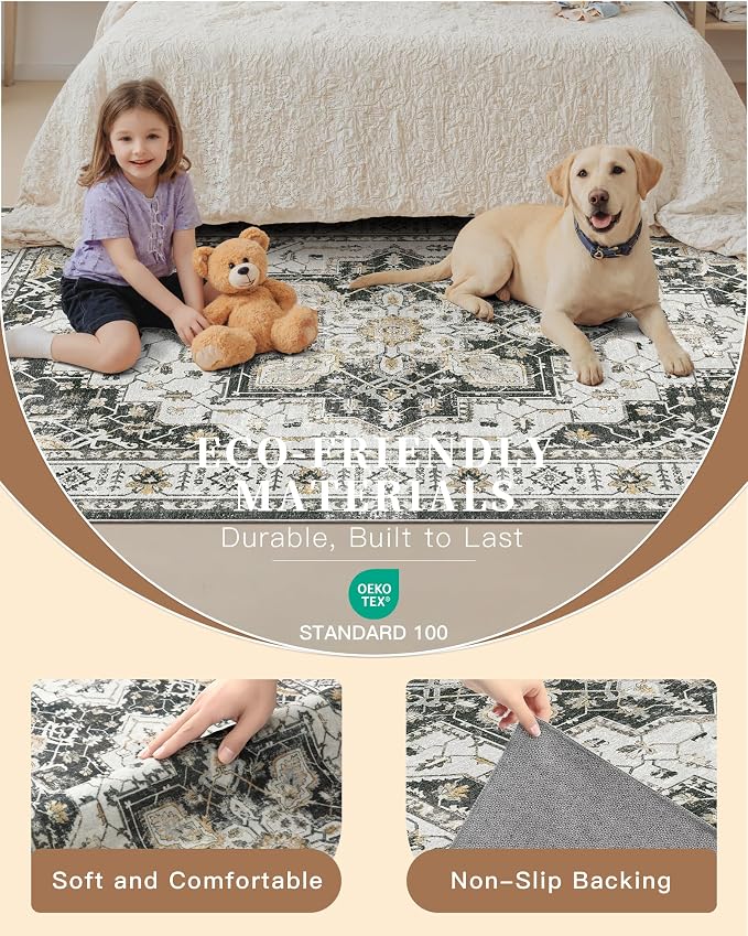 Madane Washable Runner Rugs 2x10 Long - Image 5