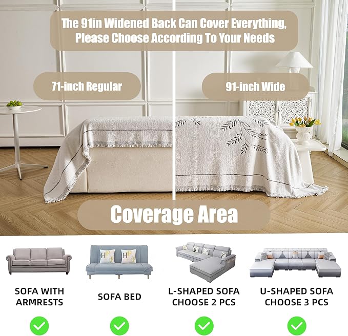 Couch Cover for Dogs Washable Sofa Cover, Sectional Couch Covers, Sofa Covers - Image 3