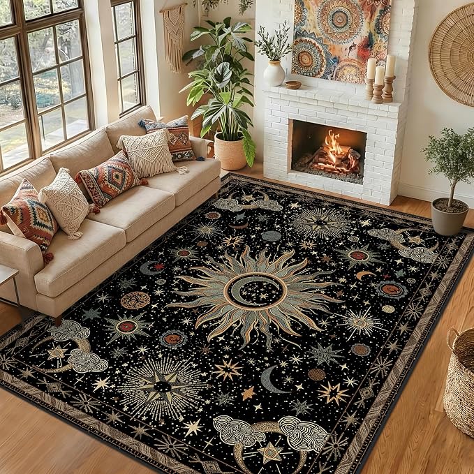 Vacuum-Friendly, 8x10 Washable Area Rug by meejou