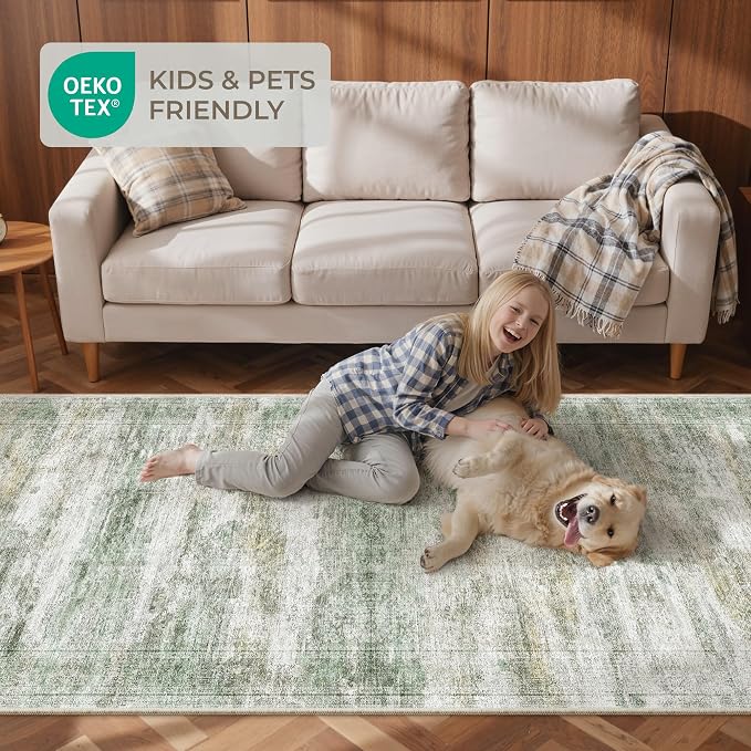 2x6 Runner Rug Non Slip, Washable Hallway Runner Rug, Nursery Room, Soft Runner - Image 9