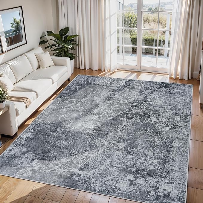 Aelenmu 6x9 Area Rugs for Living Room Washable Bedroom Dining Room Black | by Aelenmu