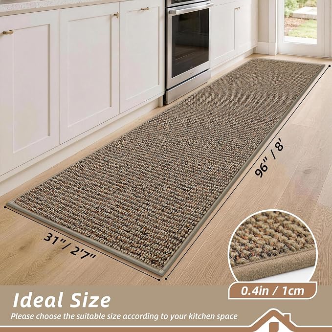 BEQHAUSE Kitchen Runner Rugs 31"x96", Kitchen Mats - Image 2
