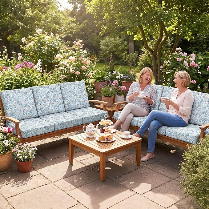 12Pcs Patio Cushion Covers Stretch Outdoor Furniture Protector Slipcovers | - Image 2