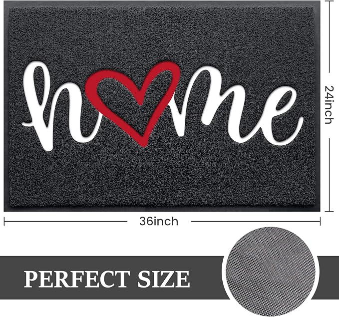 Door Mat Welcome Mat Floor Mat for Entryway, High Traffic Areas | Low Profile - Image 3