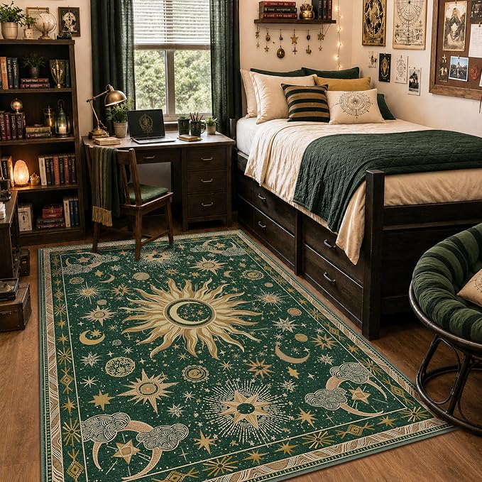 Vacuum-Friendly, 5x7 Washable Area Rug by meejou