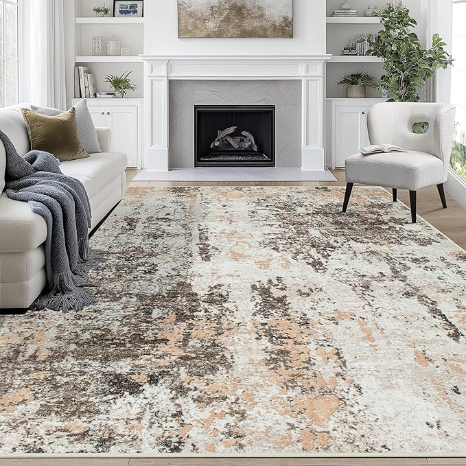 8x10 Area Rugs for Living Room Washable Bedroom Dining Room Brown Beige | by Aelenmu