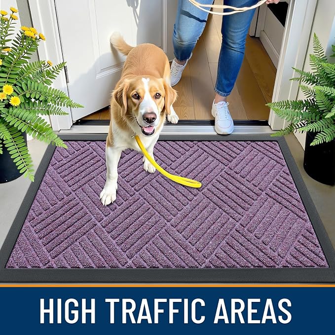 OLANLY Front Door Mat Outside Entrance 35x23, Waterproof Heavy-Duty Doormat | - Image 6