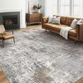 LOONGRUG 5x8 Area Rug Washable Neutral Modern Living Room Rugs Grey Rust | by LOONGRUG