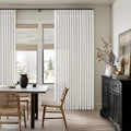 105 Inch Beige White Linen Light Filtering Sheer Pleated Curtains 50x105 | by Twodrapes