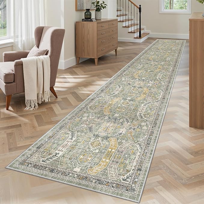 Madane Washable Runner Rugs 2x12 Long by Madane
