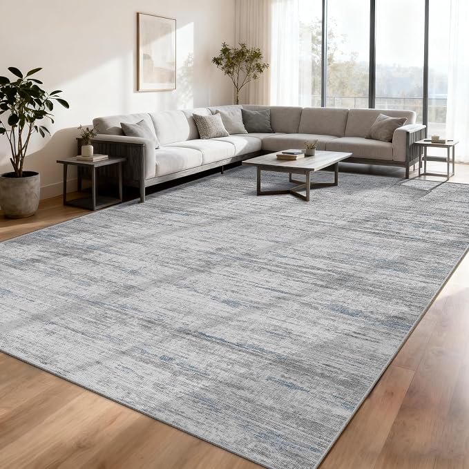 8x10 Area Rugs for Living Room, Modern Abstract Non-Slip Backing Washable Rugs by Unknown