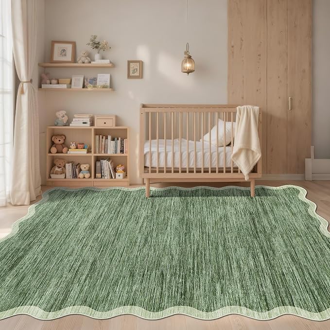 GarveeHome Scalloped Washable 5x7 Area Rugs - Image 2
