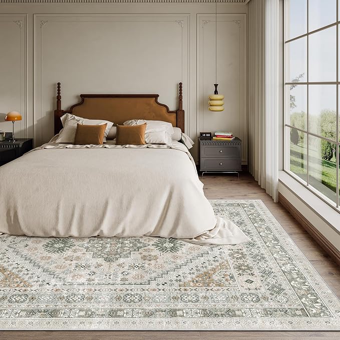 5x7 Area Rugs for Living Room, Large Washable Rug, Dining Room, Low Pile - Image 9