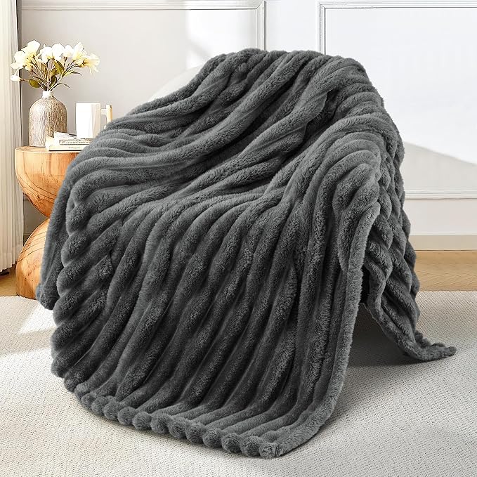 Exclusivo Mezcla Striped Fleece Throw Blanket by ExclusivoMezcla