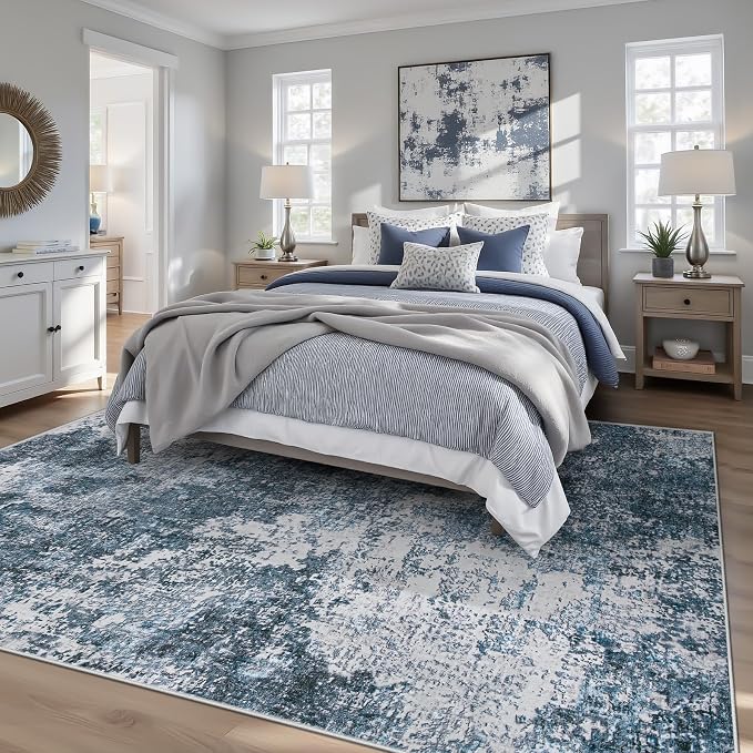 pmtsns Area Rugs 6x9 for Living Room: Washable Rug Modern Abstract Neutral Soft - Image 2