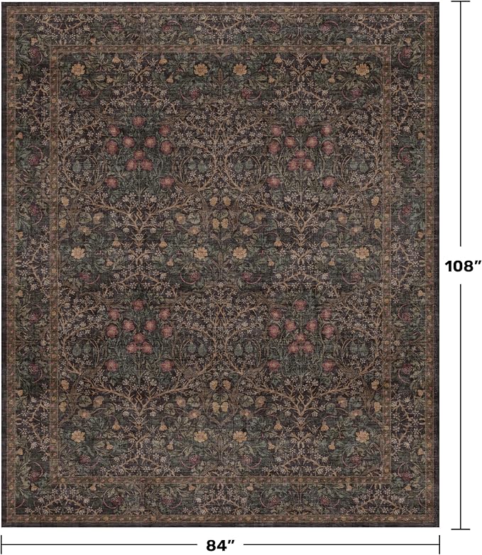Vintage 7x9 Brown Rug for Living Room - Image 2