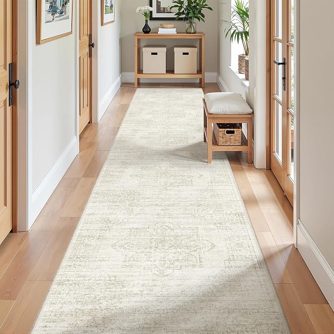 2x10 Runner Rug Non Slip, Washable Hallway Runner Rug, Laundry Room, Soft by Restydon