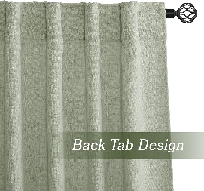 RYB HOME Extra Long Linen Curtains - Image 2