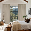Oatmeal Extra Wide 100% Black Out 102 Inch Curtains by Twodrapes