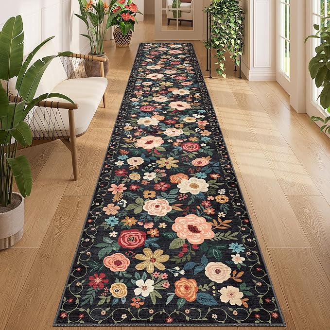DUKINO 2x12 Washable Runner Rug, Non Slip Long Kitchen Runner Rug, Low Pile by DUKINO