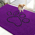 OLANLY Dog Door Mat for Muddy Paws 48x30, Paw Print Design Chenille Mud Mat | by OLANLY
