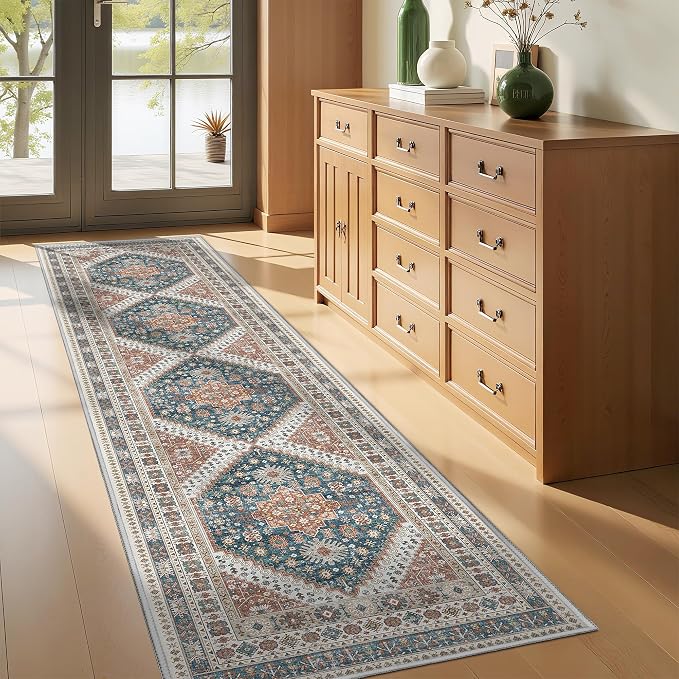 Runner Rug 2x8 Runners for Hallways Washable Rugs, Non Slip Low Pile Soft - Image 3