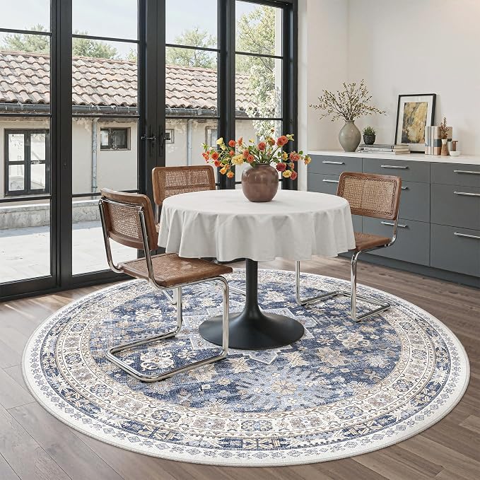 Round Rug 5ft, Circle Rug for Dining Room Table, Dining Room, Nursery Room - Image 8