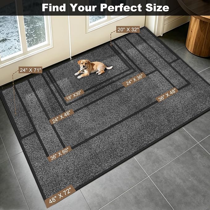 Super Absorbent Front Door Mat, Non-Slip Washable Indoor Doormats, Low Profile - Image 3